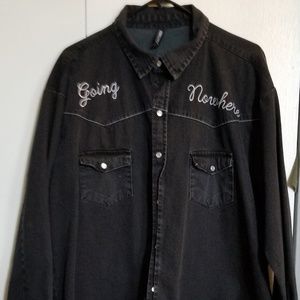 Disturbia button-down shirt plus size